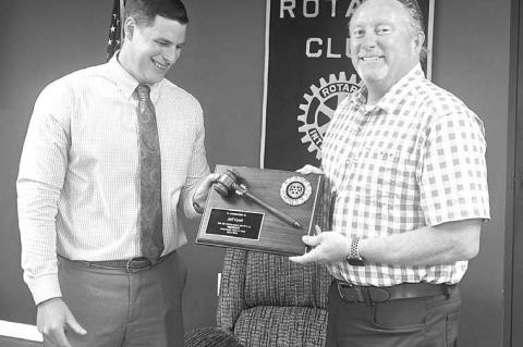 Hyatt honored for service as Rotary president